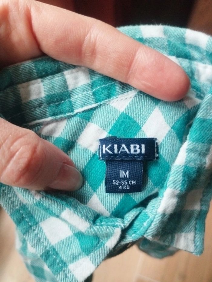 Lot de 2 chemises bébé garçon taille 1 mois Kiabi - photo numéro 4