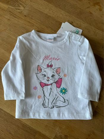 Tee shirt manche longue Marie aristochat Disney