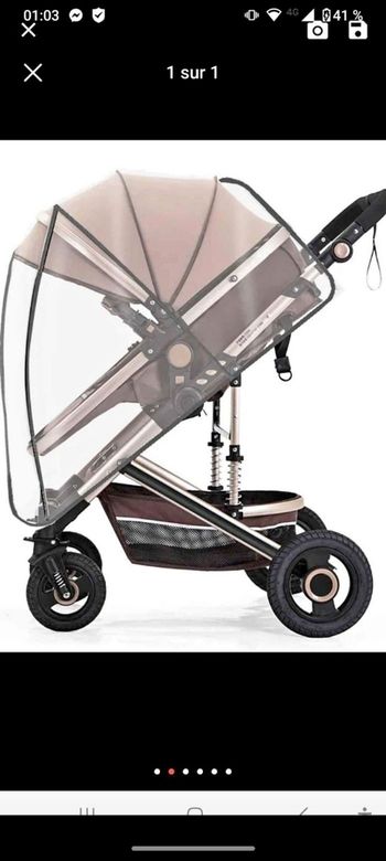 Protection de pluie neuve  pour poussette et siège auto