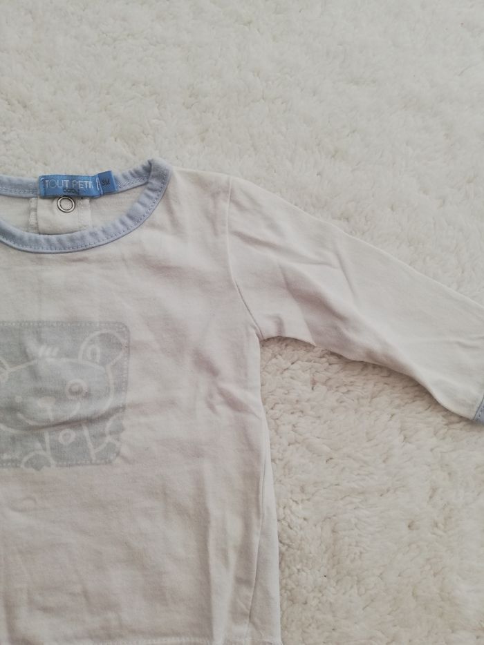 T-shirt manche longue garçon 3 mois tout petit baby - photo numéro 2