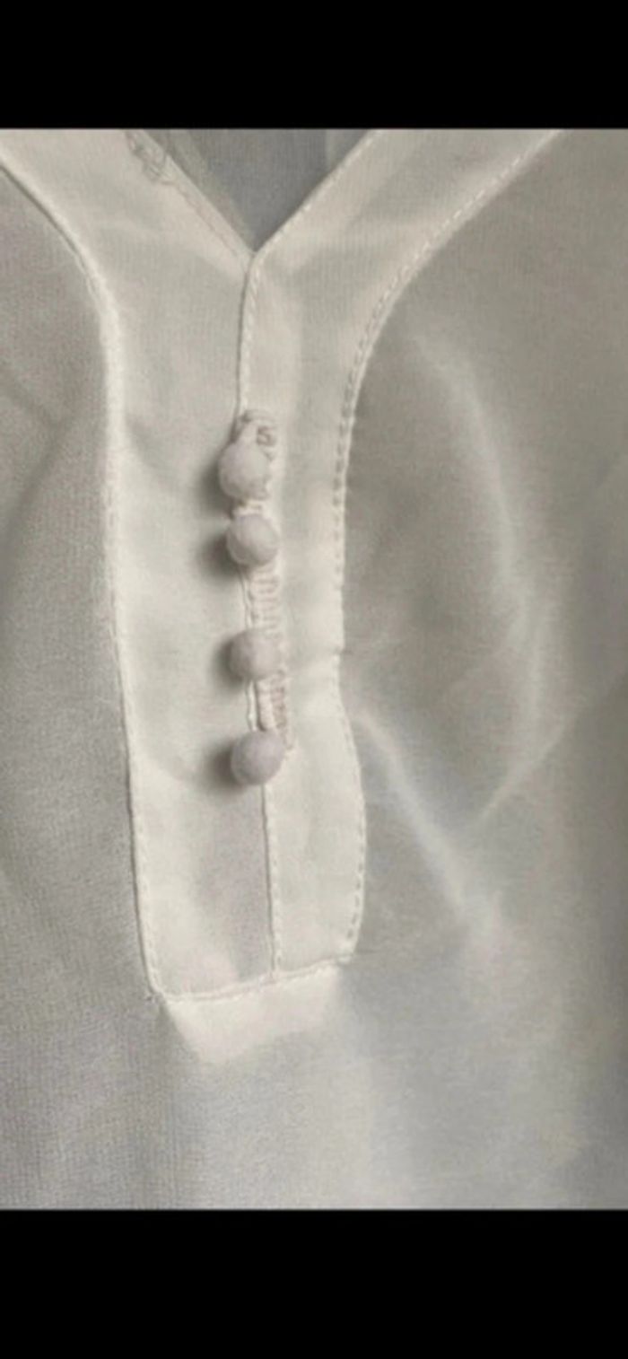 Chemisier blanc ajouré, taille XL - photo numéro 10
