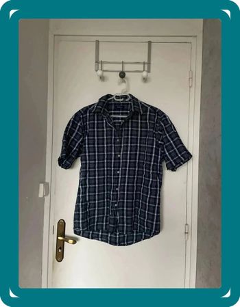Chemise carreaux marine