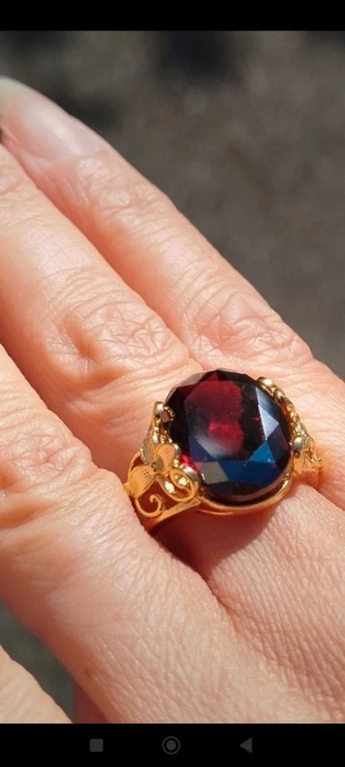 Bague💫Par-delà les Mondes💫Éclat de Grenat - photo numéro 4