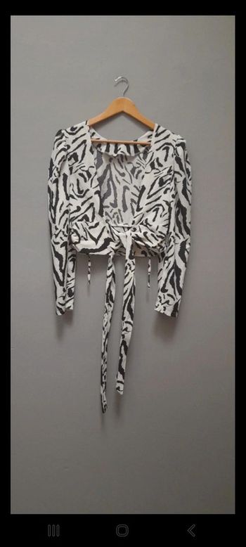 Top blouse imprimé a Noué
