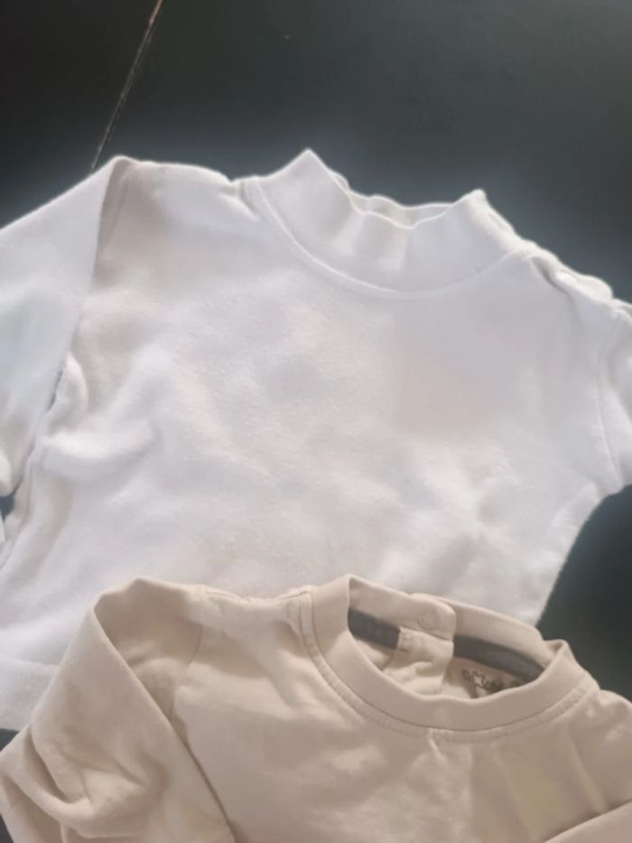 Lot de 2 tee shirt manches longues 3 mois - photo numéro 3