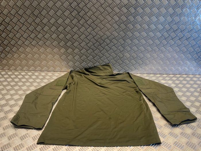 t-shirt manche longues chemise militaire combat vert olive mil-tec 10920001 taille xxl neuf - photo numéro 2