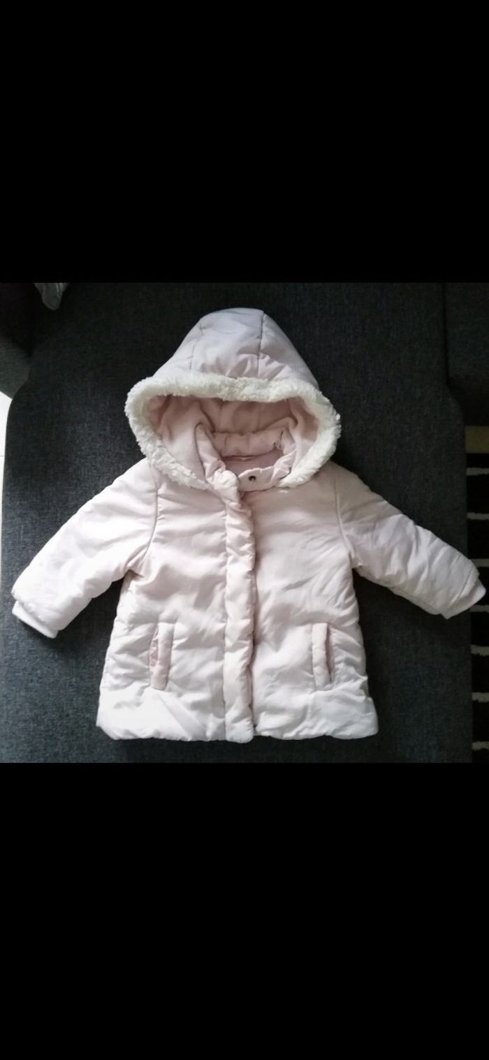 Manteau doublé chaud rose pâle. - photo numéro 1