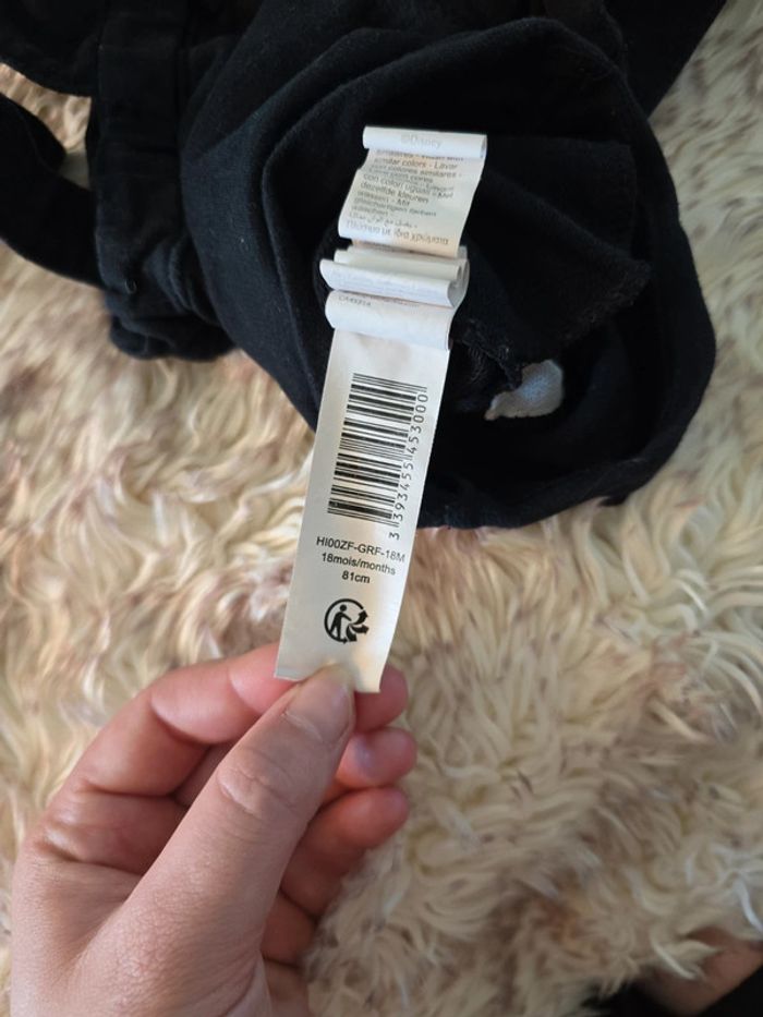 Salopette noire Minnie 18 mois 81cm - photo numéro 7