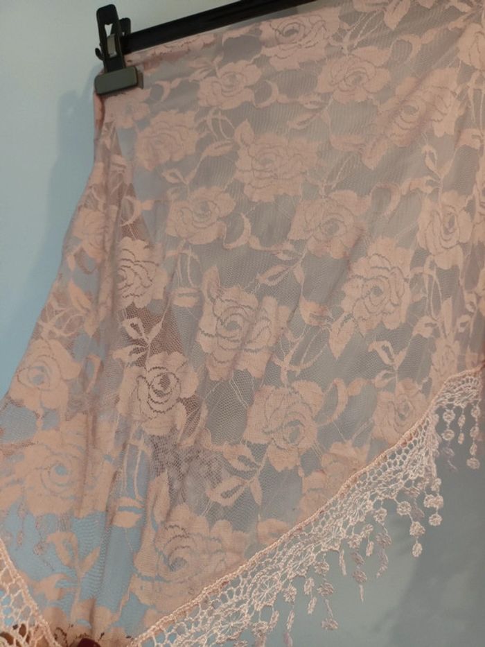 Foulard rose pâle - photo numéro 3