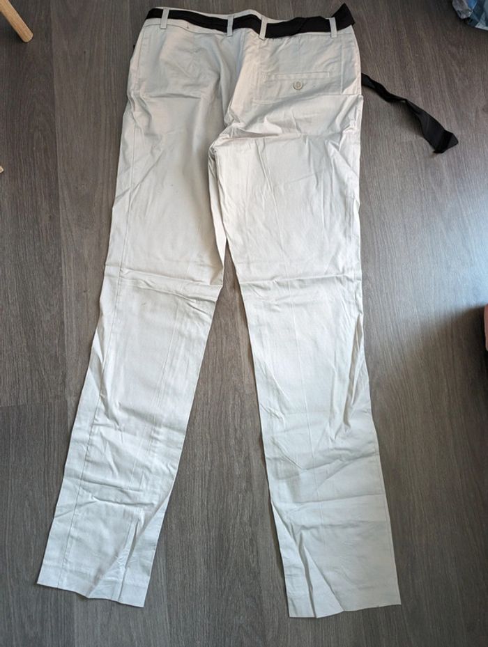 Magnifique Pantalon de tailleur H&M 38 beige - photo numéro 4