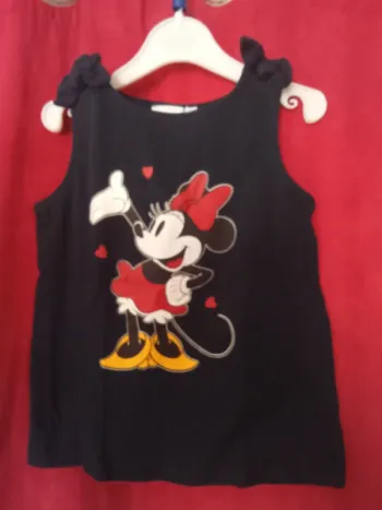 débardeur Minnie  avec pressions en haut des noeuds 24 mois (63)