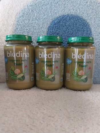 Lot de 3pots, Légumes verts Poulet, BIédina,
200g