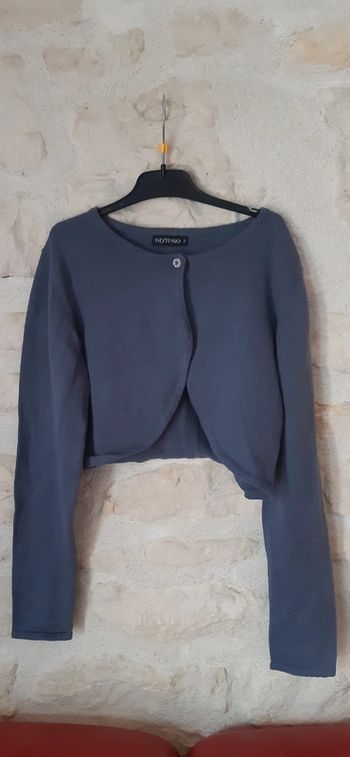 Gilet court/ boléro bleu 12 ans