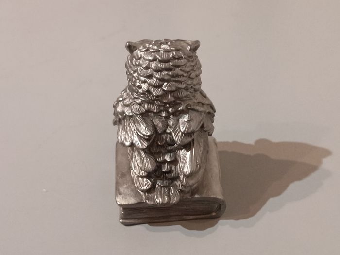 Chouette sur livre métal - photo numéro 9