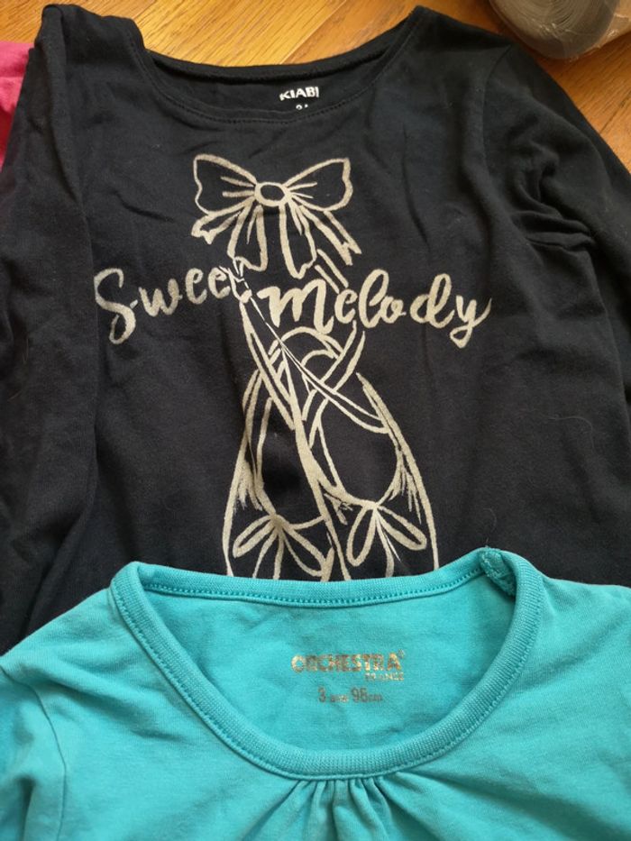 lot 5 t-shirt ML 3 ans - photo numéro 3