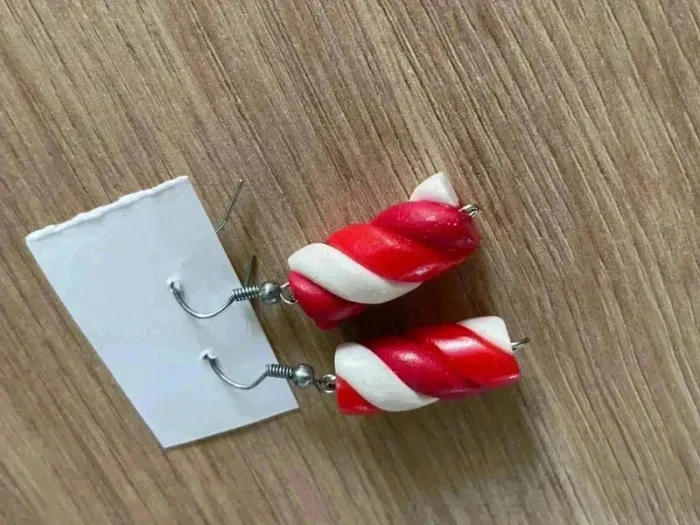 Boucles d’oreilles guimauve - photo numéro 2