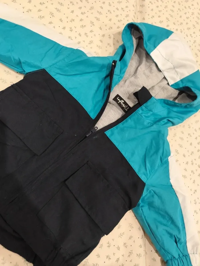 Veste coupe vent garçon tricolore neuve grand 3mois - photo numéro 2