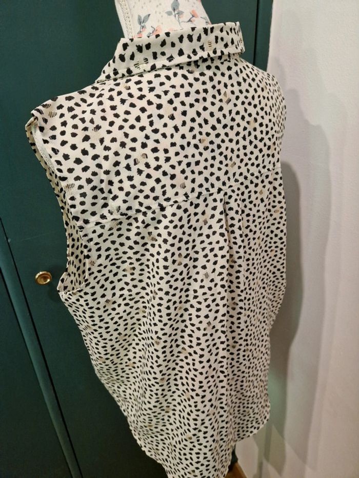 Blouse crème et noire_T.XL - photo numéro 5