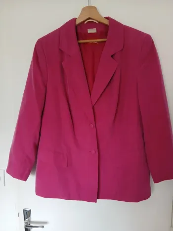 Veste blazer vintage kiabi rose fushia 46-48