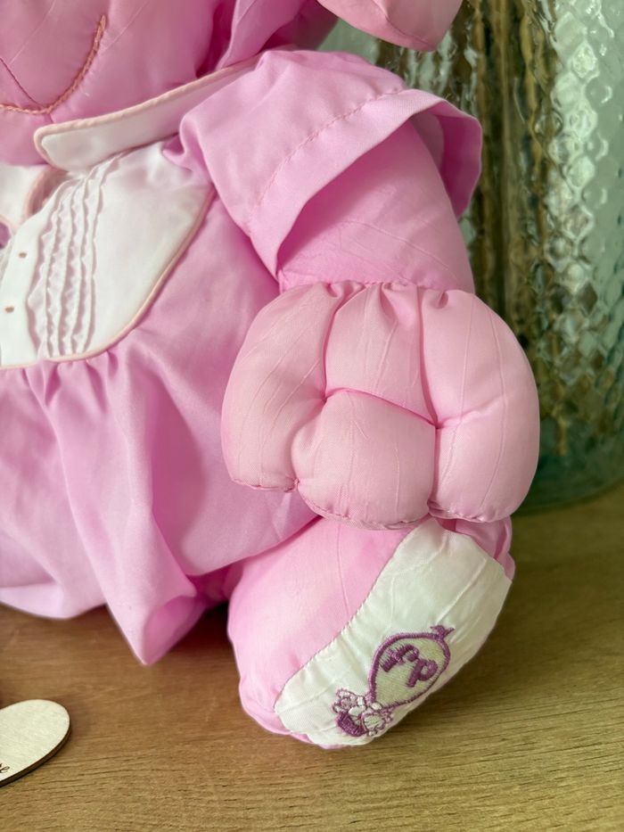 Chien rose puffalumps 35 cm - photo numéro 4