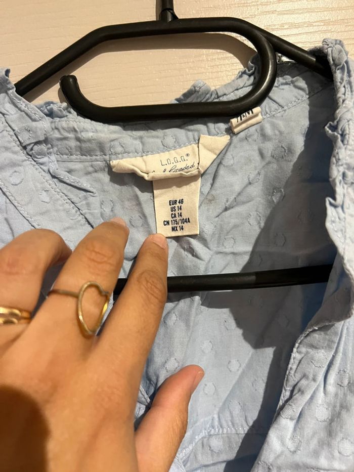 Blouse bleu ciel - photo numéro 3