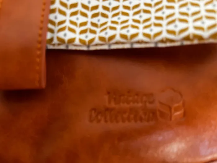 Très joli sac à main / Neuf / Tissu et simili-cuir camel - photo numéro 5