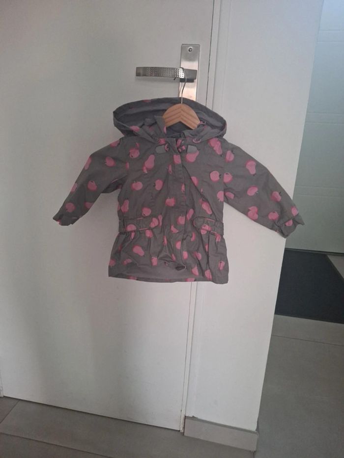 Parka été gris et rose 12 mois