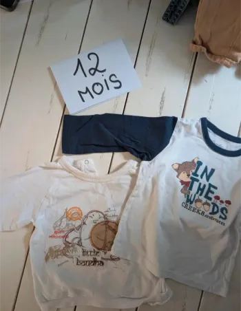 Tee shirts manches longues bébé 12 mois