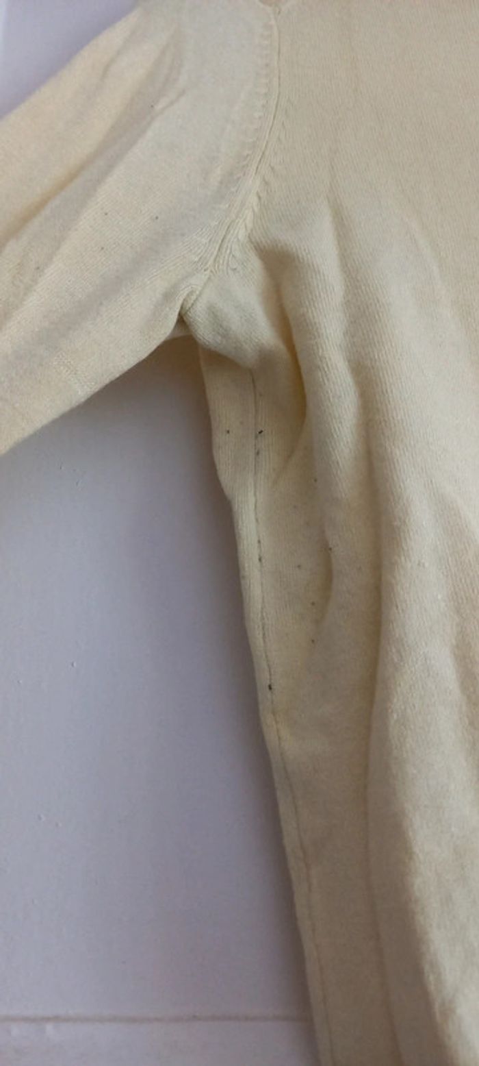Pull jaune zara 36 décoration dorée aux manches effet boutons - photo numéro 6