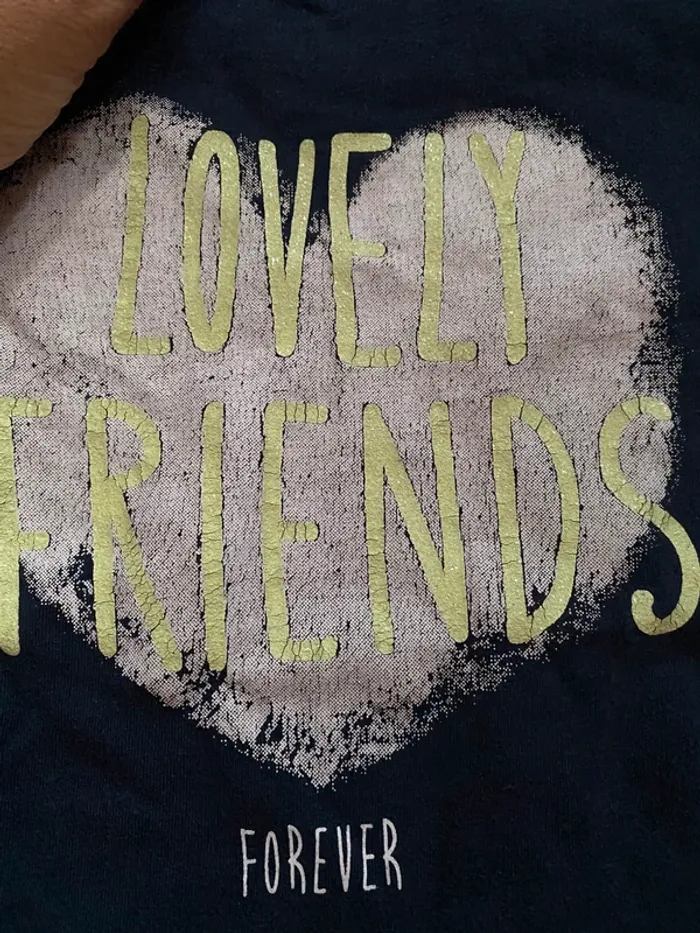 Pull fin / t-shirt manches longues « Lovely Friends » Tape à l’œil Taille 8 ans - 128 - photo numéro 3