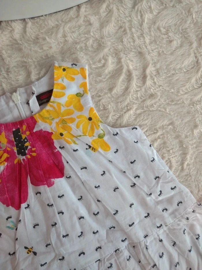 Robe doublée été Fille 18 mois Fleurs Fourmi Catimini 100% coton - photo numéro 4