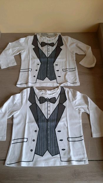 Lot 2 hauts fins identiques 23mois