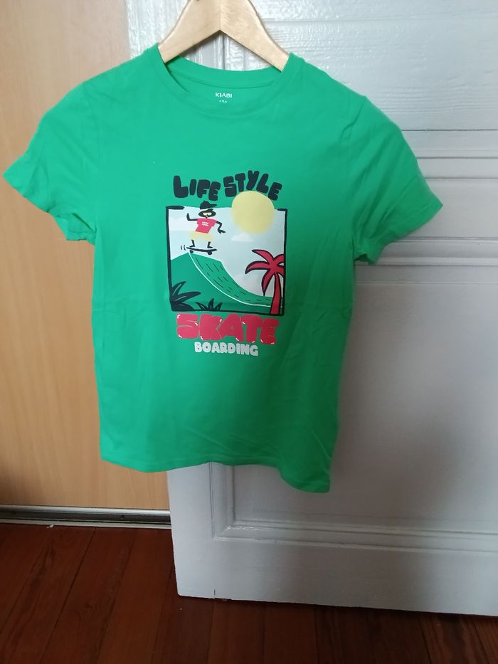 Tee-shirt Kiabi menthe et multicolore