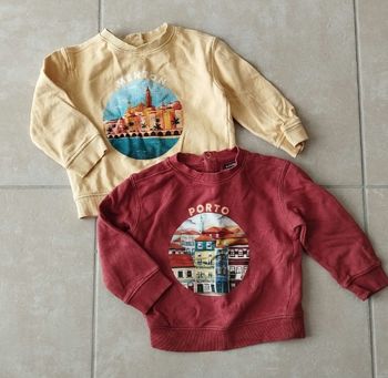 Lot de 2 sweats molletonnés 24 mois