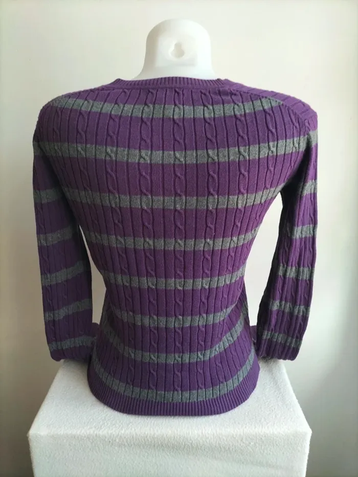 Pull Femmes Col V 100% Coton - Tommy Hilfiger - Taille S - photo numéro 5