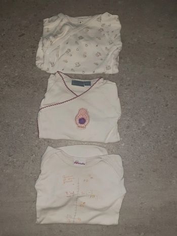 Lot de 3 bodies manches longues 9 mois