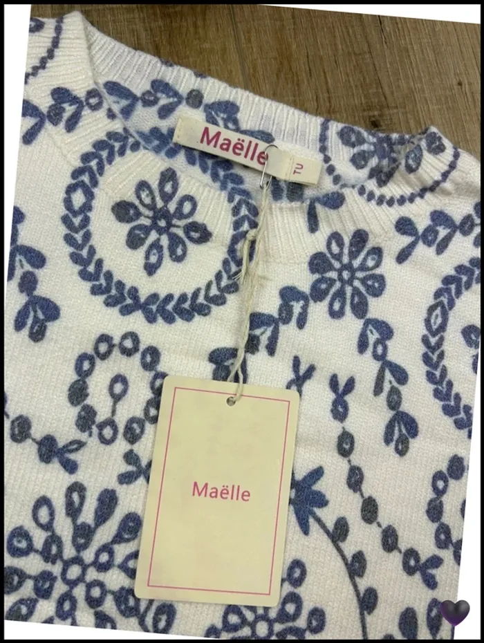 Top femme pull femme automne hiver neuf bleu crème sweat femme taille 38 taille 40 neuf lot - photo numéro 6