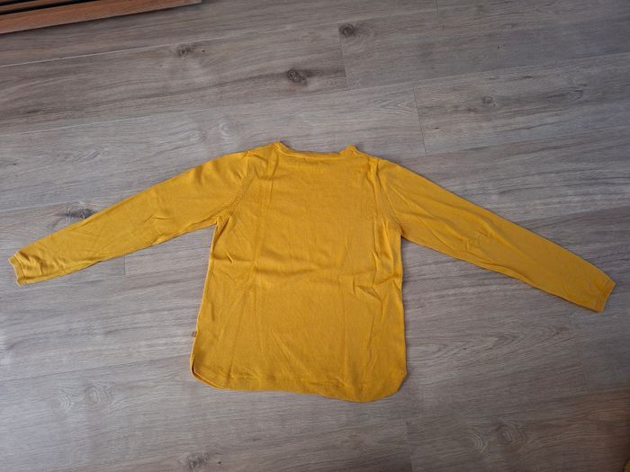 Pull jaune moutarde coeur en sequins Okaïdi 12 ans - photo numéro 3