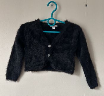 gilet court duveteux 2 boutons
