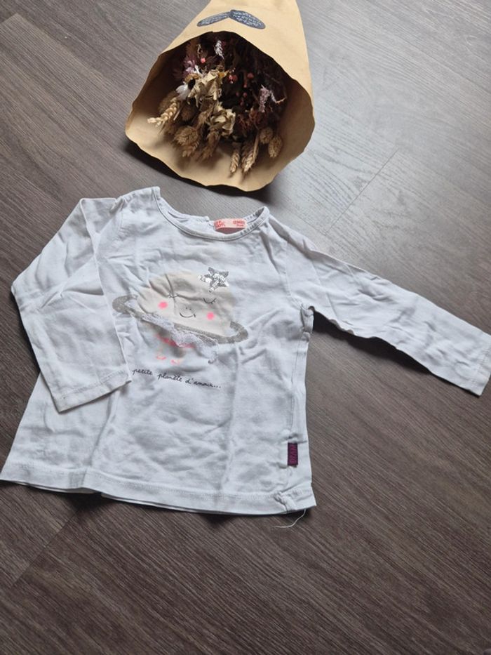Beau t-shirt manches longues DPAM 12 mois