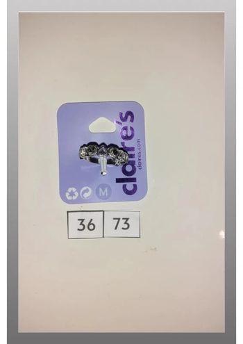 Bague argentée avec des coeurs Taille M Claire's