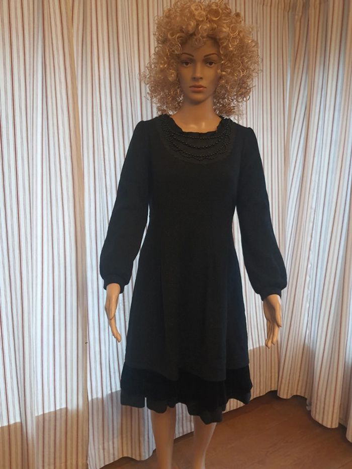 Robe retro chic noir pailleté Satin fr 36/38 - photo numéro 2