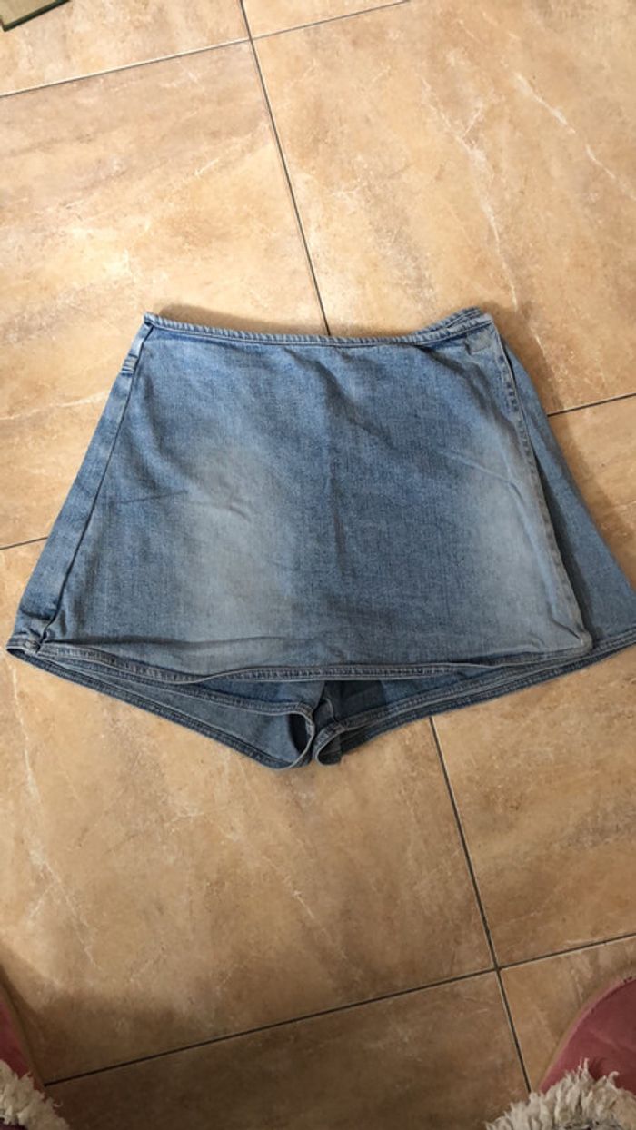 Jupe short en jeans