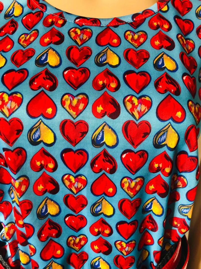 T-shirt motif cœurs vintage Y2K 2000s Heart pattern t-shirt - photo numéro 5