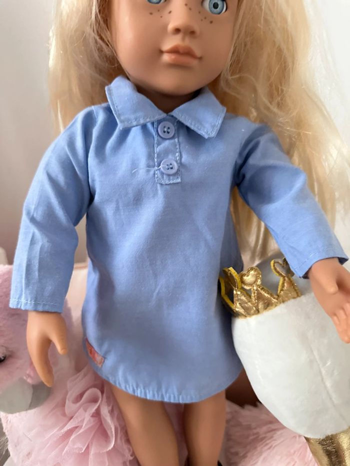 Vêtements poupée 36 cm/ robe chemise - photo numéro 2