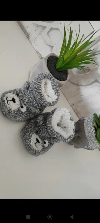 💥 petit chausson doudou naissance -9 mois💥