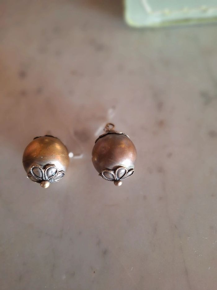 Boucles d'oreilles en métal vieilli - photo numéro 10