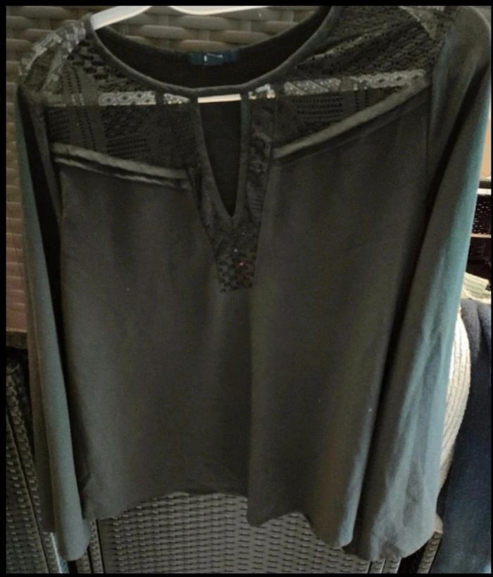 Haut femme GD taille S/M manches longues anthracite