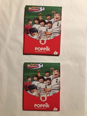 Lot deux posters à stiker Captain Tsubasa n1 collection Mc Donald’s happy meal