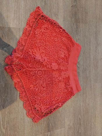 Short rose dentelle